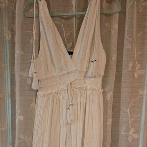 White soft maxi dress